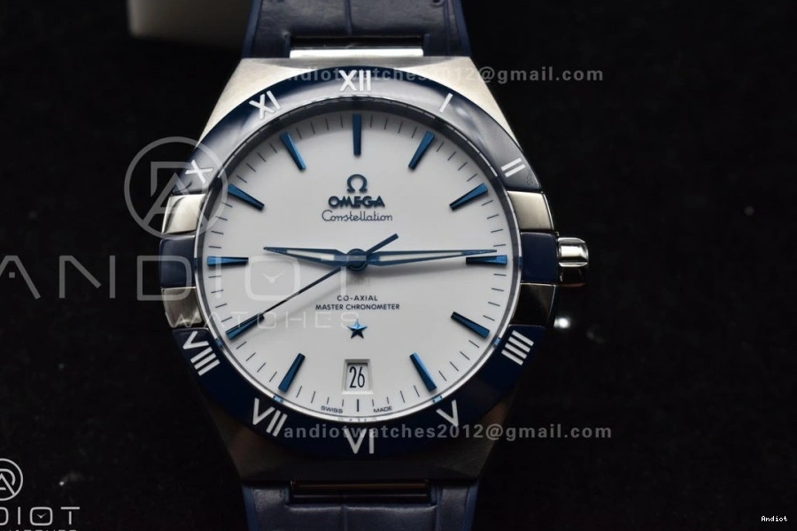 Ceramic Blue White Blue Gummy Strap SS Super Best Clone VSF Dial 1:1 Constellation on Edition A8900 1226